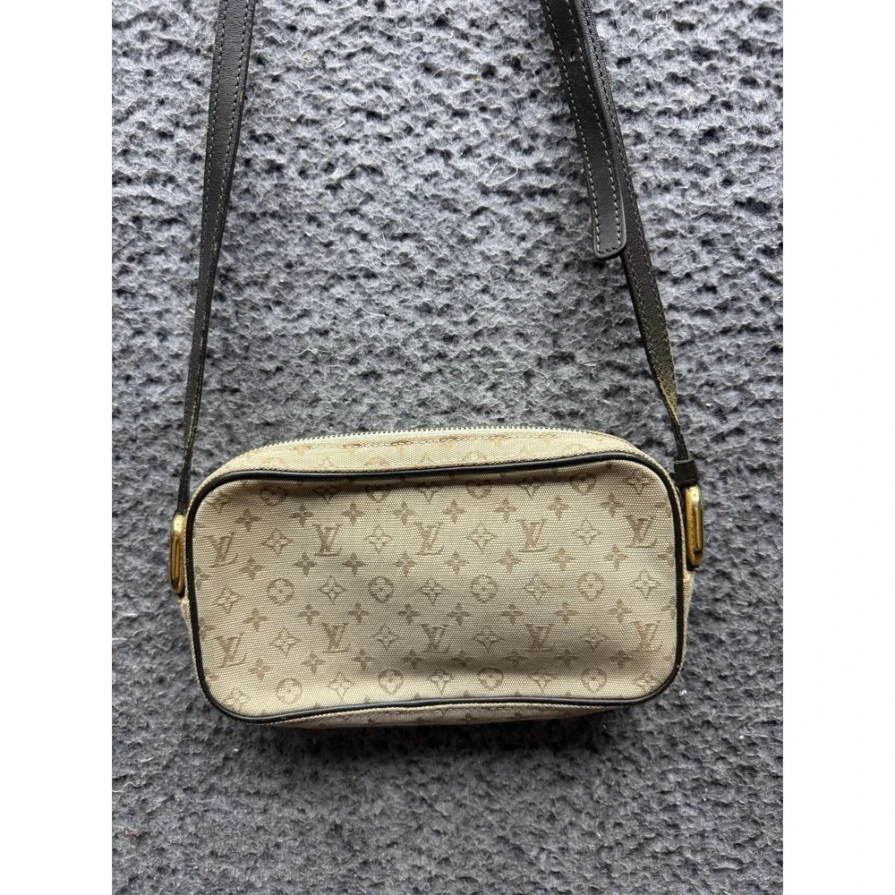 Louis Vuitton LV Monogram Mini Lin Canvas Leather Juliette Crossbody Bag Beige - Picture 2 of 16